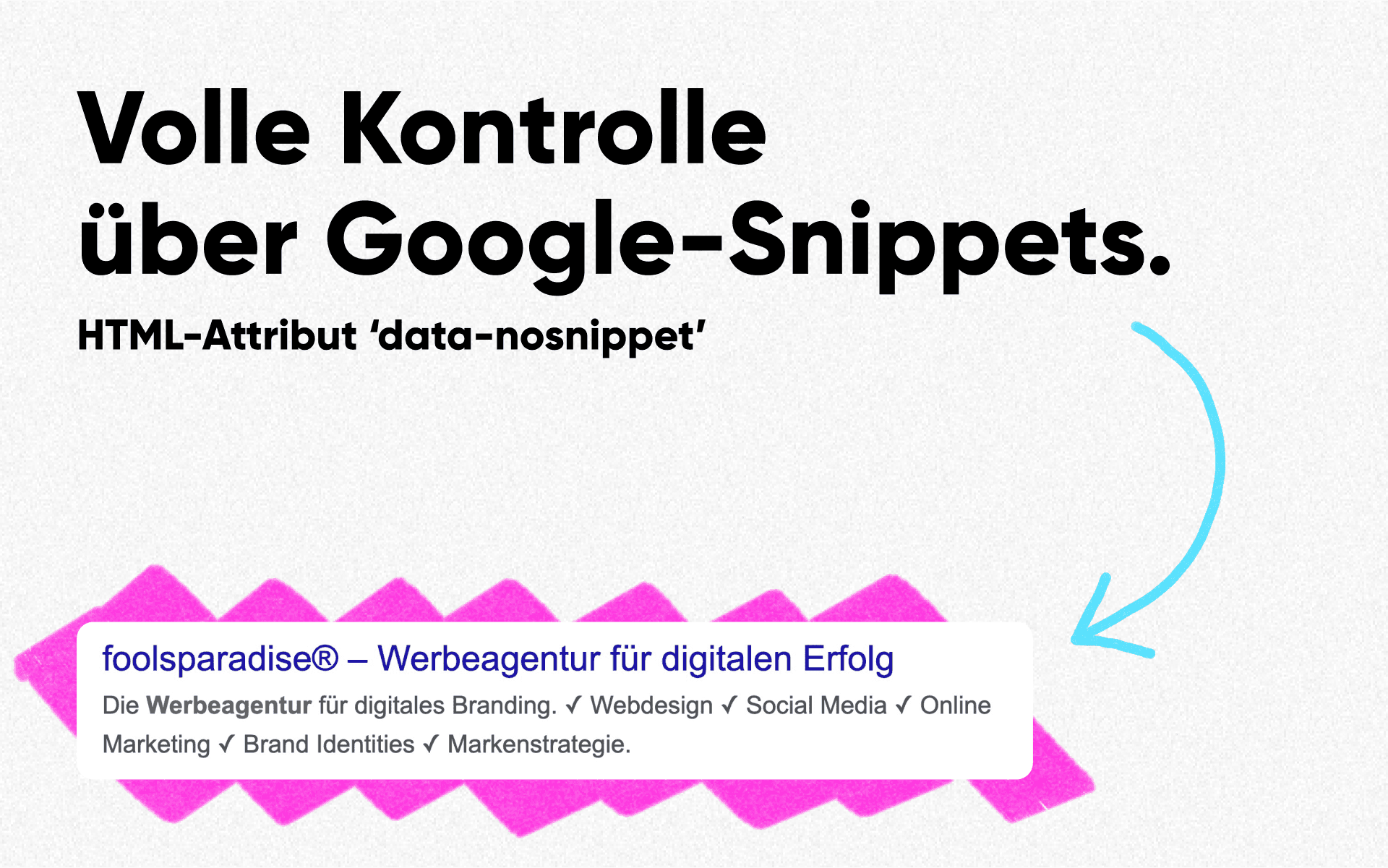 Volle Kontrolle über Google-Snippets mit HTML 'data-nosnippet'