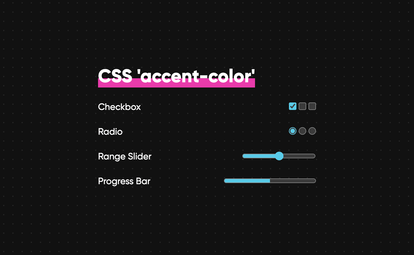 Accent-Color funktioniert aber auch super in Kombination mit "prefers-color-scheme"